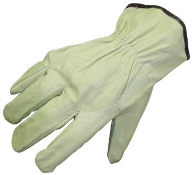 GANTS CUIR FLEUR DE PORC JAUNE T.9