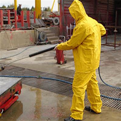 ENSEMBLE DE PLUIE PVC JAUNE