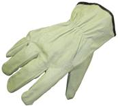 GANTS CUIR FLEUR DE PORC JAUNE T.10