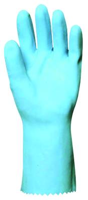 GANTS LATEX JERSEY COTON BLEU T. 10 FINITION LISSE