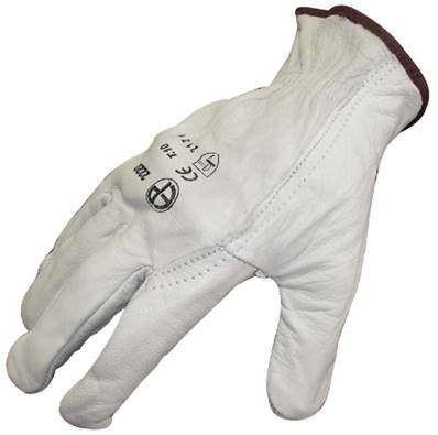 GANTS CUIR FLEUR DE VACHETTE CREME T.9