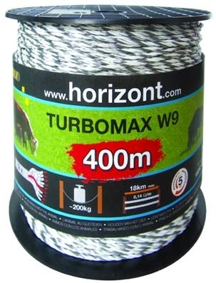 BOBINE 400M FIL TURBOMAX W9 BLANC/GRIS 9 CONDUC