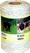 BOBINE FIL-INOX 6 CONDUCTEURS BLANC 400M Farmer W6 W