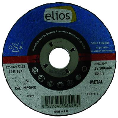 10 DISQUES A EBARBER 125X6.5X22.2 MOYEU DEPORTE ELIOS